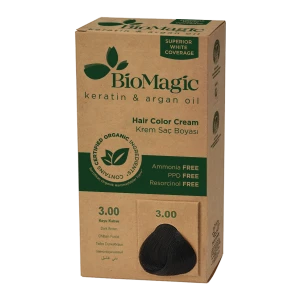FARBA DO WŁOSÓW CIEMNY BRĄZ (3.00) 250 g - BIOMAGIC