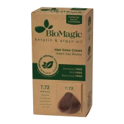 FARBA DO WŁOSÓW BEŻOWY BLOND (7.72) 250 g - BIOMAGIC