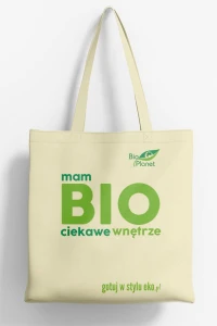 TORBA BAWEŁNIANA Z DNEM I BOKAMI Z LOGO BIO PLANET