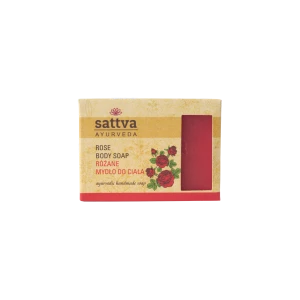 MYDŁO W KOSTCE DO CIAŁA RÓŻA 125 g - SATTVA (AYURVEDA)