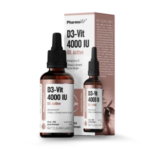 WITAMINA D3 W KROPLACH 100 mcg (4000 j.m) BEZGLUTENOWA 30 ml - PHARMOVIT (CLEAN LABEL)