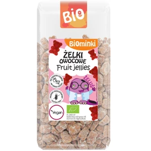 ŻELKI OWOCOWE BEZ DODATKU CUKRÓW BEZGLUTENOWE BIO 400 g - BIOMINKI