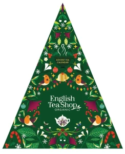KALENDARZ ADWENTOWY (HERBATY I HERBATKI) BIO PIRAMIDKI (GREEN TRANGULAR – 13 SMAKÓW) (25 x 2 g) 50 g - ENGLISH TEA SHOP ORGANIC (PRODUKT SEZONOWY)