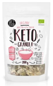 GRANOLA BEZ DODATKU CUKRÓW KETO BIO 200 g - DIET-FOOD