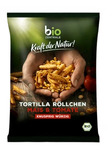 CHIPSY TORTILLA RURKA POMIDOROWE BEZGLUTENOWE BIO 125 g - BIO ZENTRALE