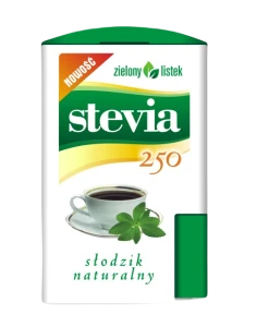 STEVIA PASTYLKI W DOZOWNIKU (250 szt) 13 g - ZIELONY LISTEK
