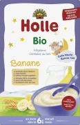 KASZKA PEŁNOZIARNISTA MLECZNO - BANANOWA BEZ DODATKU CUKRÓW OD 6 MIESIĄCA BIO 250 g - HOLLE