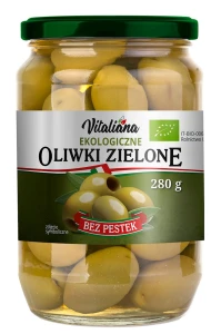 OLIWKI ZIELONE BEZ PESTEK W ZALEWIE BIO 280 g (150 g) - VITALIANA
