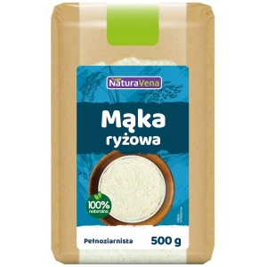 MĄKA RYŻOWA PEŁNOZIARNISTA BEZGLUTENOWA 500 g - NATURAVENA