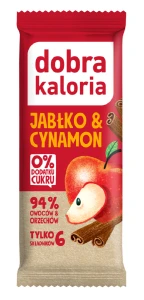 BATON DAKTYLOWY JABŁKO & CYNAMON BEZ DODATKU CUKRÓW 35 g -  DOBRA KALORIA