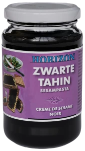 TAHINI CZARNE (PASTA SEZAMOWA Z CZARNEGO SEZAMU) BEZGLUTENOWE BIO 350 g - HORIZON