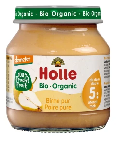 GRUSZKA BEZ DODATKU CUKRÓW BEZGLUTENOWA OD 5 MIESIĄCA DEMETER BIO 125 g (SŁOIK) - HOLLE