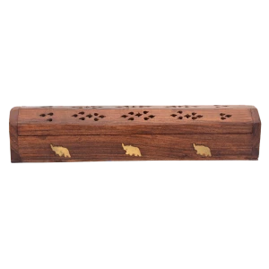 PUDEŁKO DREWNIANE NA KADZIDŁO Z MOTYWEM SŁONIA - SATTVA (AYURVEDA)