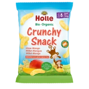 CHRUPKI JAGLANE O SMAKU MANGO BEZ DODATKU CUKRÓW BEZGLUTENOWE OD 8 MIESIĄCA BIO 25 g - HOLLE