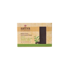 MYDŁO W KOSTCE DO CIAŁA ZIELONA HERBATA I KAWA 125 g - SATTVA (AYURVEDA)