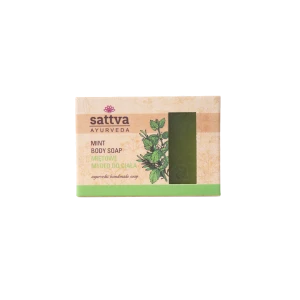 MYDŁO W KOSTCE DO CIAŁA MIĘTA 125 g - SATTVA (AYURVEDA)