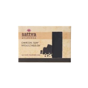 MYDŁO W KOSTCE DO CIAŁA Z WĘGLEM AKTYWNYM 125 g - SATTVA (AYURVEDA)