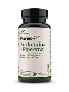 KURKUMINA + PIPERYNA BEZGLUTENOWE 90 KAPSUŁEK - PHARMOVIT (CLASSIC)