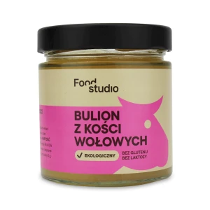 BULION WOŁOWY W PŁYNIE BEZGLUTENOWY BIO (SŁOIK) 350 ml - FOOD STUDIO