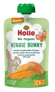 MUS WARZYWNY KRÓLIK (MARCHEW - SŁODKI ZIEMNIAK - GROSZEK) BEZ DODATKU CUKRÓW BEZGLUTENOWY OD 6 MIESIĄCA DEMETER BIO 100 g - HOLLE