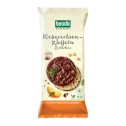 WAFLE Z CIECIERZYCY OBLANE CZEKOLADĄ GORZKĄ BEZGLUTENOWE BIO 65 g - BYODO