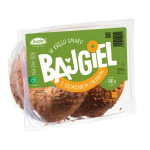 BAJGLE Z SIEMIENIEM LNIANYM BEZGLUTENOWE (2 szt.) 190 g - INCOLA