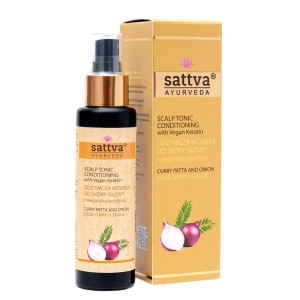WCIERKA DO SKÓRY GŁOWY ODŻYWCZA LIŚCIE CURRY & CEBULA 100 ml - SATTVA (AYURVEDA)