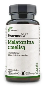 MELATONINA Z MELISĄ BEZGLUTENOWE 60 KAPSUŁEK - PHARMOVIT (CLASSIC)