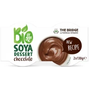 DESER SOJOWY O SMAKU CZEKOLADOWYM BEZGLUTENOWY BIO (2 x 130 g) 260 g - THE BRIDGE