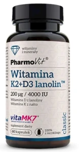 WITAMINA K2 + D3 BEZGLUTENOWA 60 KAPSUŁEK - PHARMOVIT (CLASSIC)