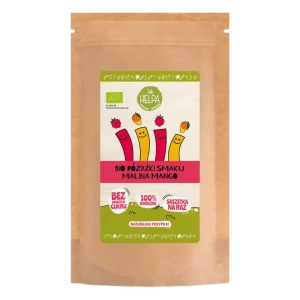 RÓŻDŻKI SMAKU MIX MALINA - MANGO (LIOFILIZOWANE OWOCE) BIO (10 x 2 g) 20 g - HELPA