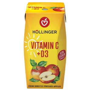 NEKTAR JABŁKOWY Z WITAMINĄ C I D BEZ DODATKU CUKRÓW 200 ml - HOLLINGER