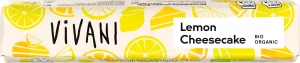 BATON MLECZNA CZEKOLADA Z NADZIENIEM SERNIK CYTRYNOWY BIO 40 g - VIVANI