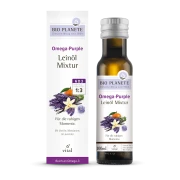 OMEGA PURPLE - MIESZANKA Z OLEJEM LNIANYM (MANDARYNKA, WANILIA, LAWENDA) BIO 100 ml - BIO PLANETE