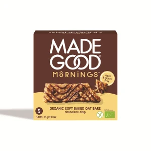 BATONY OWSIANE SOFT Z CZEKOLADĄ BEZGLUTENOWE BIO (5 x 30 g) 150 g - MADEGOOD MORNINGS