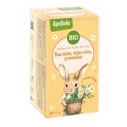 HERBATKA BAJKOWA DLA DZIECI - ŚLAZ DZIKI, DZIKA RÓŻA, PRAWOŚLAZ I RUMIANEK BIO (20 x 1,5 g) 30 g - APOTHEKE