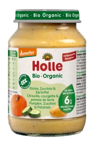 DYNIA Z CUKINIĄ I ZIEMNIAKAMI BEZ DODATKU CUKRÓW BEZGLUTENOWE OD 6 MIESIĄCA DEMETER BIO 190 g - HOLLE