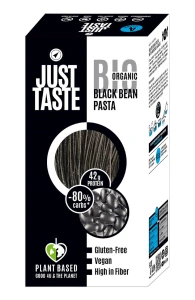 MAKARON PROTEINOWY (Z FASOLI CZARNEJ I SOI ZIELONEJ) SPAGHETTI BEZGLUTENOWY BIO 250 g - JUST TASTE