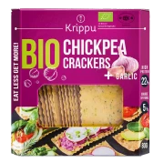 KRAKERSY PROTEINOWE Z CIECIERZYCY Z CZOSNKIEM BIO 80 g - KRIPPU