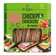 KRAKERSY PROTEINOWE Z CIECIERZYCY Z POMIDOREM BIO 80 g - KRIPPU
