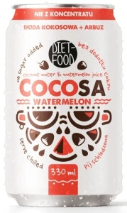 WODA KOKOSOWA Z SOKIEM Z ARBUZA 330 ml - DIET-FOOD (COCOSA)