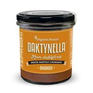 KREM KOKOS - DAKTYLE MEDJOOL - ANANAS BEZGLUTENOWY BIO 280 g - ORGANICHOUSE (DAKTYNELLA)