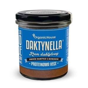 KREM PROTEINOWY KOKOS - DAKTYLE MEDJOOL BEZGLUTENOWY BIO 280 g - ORGANICHOUSE (DAKTYNELLA)