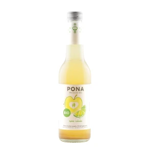 NAPÓJ MUSUJĄCY JABŁKO - LIMONKA BEZ DODATKU CUKRÓW BIO 330 ml - PONA