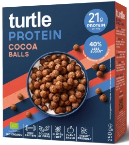 KULKI PROTEINOWE KAKAOWE BEZGLUTENOWE BIO 250 g - TURTLE