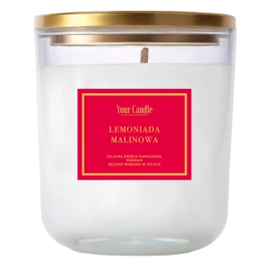 ŚWIECA SOJOWA ZAPACHOWA LEMONIADA MALINOWA 180 ml - YOUR CANDLE