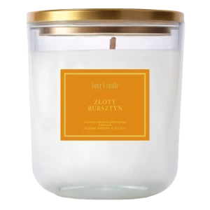ŚWIECA SOJOWA ZAPACHOWA  ZŁOTY BURSZTYN 180 ml - YOUR CANDLE