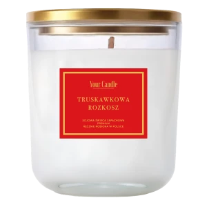 ŚWIECA SOJOWA ZAPACHOWA TRUSKAWKOWA ROZKOSZ 180 ml - YOUR CANDLE