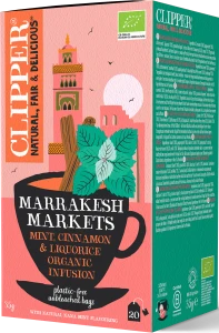 HERBATKA Z MIĘTĄ, CYNAMONEM I LUKRECJĄ (MARRAKESH MARKETS) BIO (20 x 1,75 g) 35 g - CLIPPER