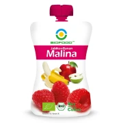 MUS MALINOWO - BANANOWO - JABŁKOWY BEZGLUTENOWY BIO 90 g - BIO FOOD